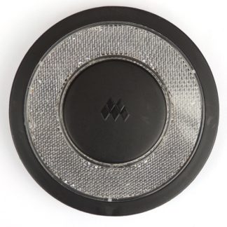 Wieldop zwart met ronde reflector