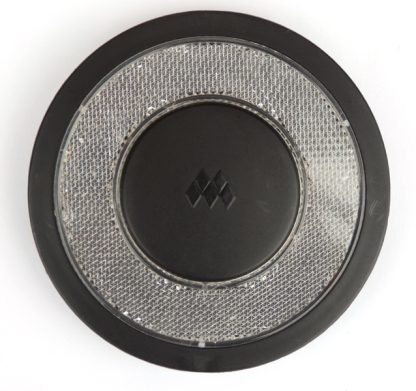 Wieldop zwart met ronde reflector
