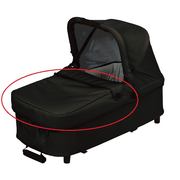 Afdekhoes zwart voor reiswieg - Afbeelding 1