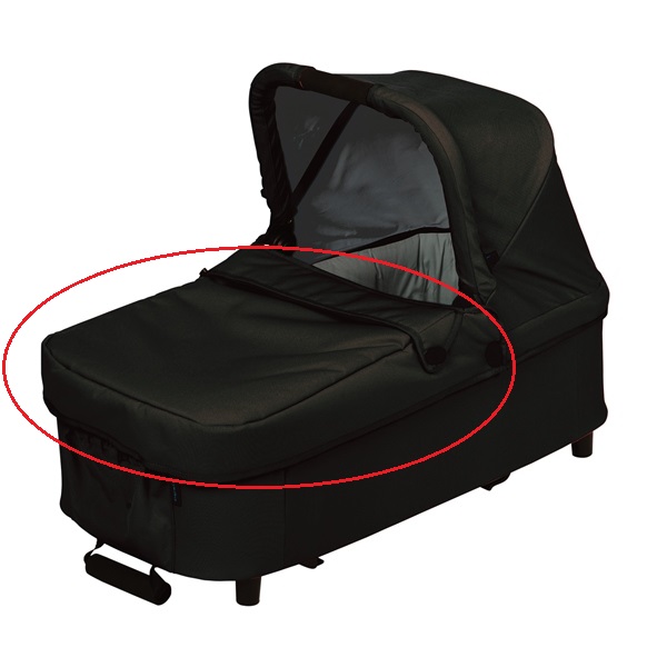 Afdekhoes zwart voor reiswieg - Afbeelding 1
