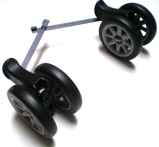 Achterwielen set grijs met rem - Afbeelding 1