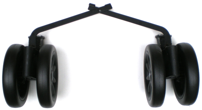 Achterwielen zwart met rem